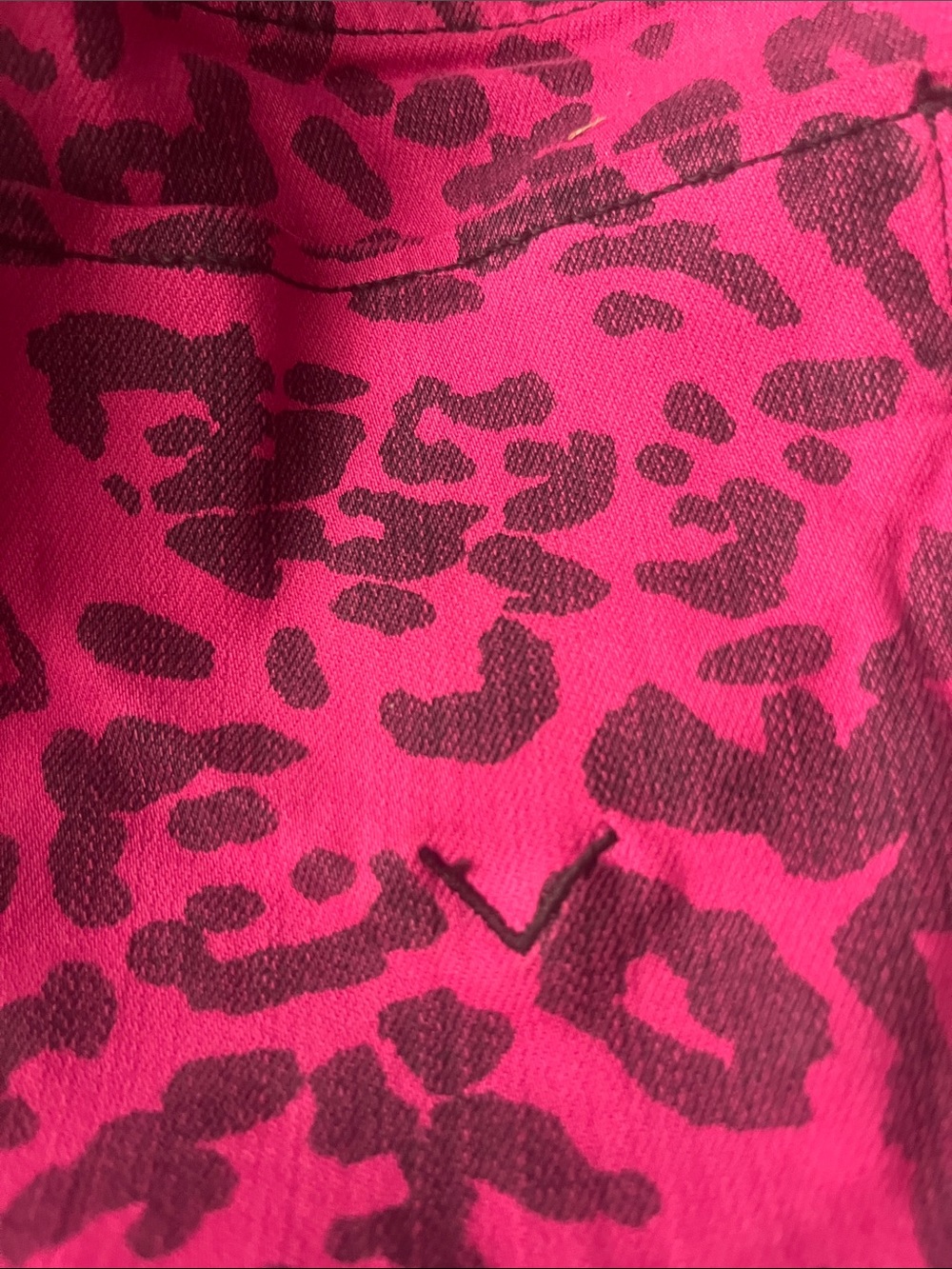 Hudson Jeans Bright Pink and Dark Fuchsia Leopard Print Denim - Picture 12 of 12